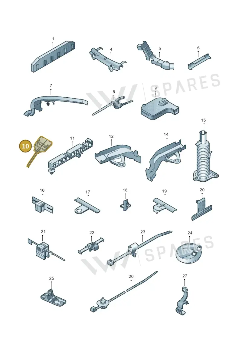 1Q0971839 — Volkswagen Tiguan 4Motion (2011-2018) diagram 634971850, position 10