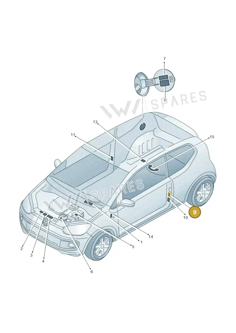 1S0000297 — Skoda Citigo (2011-2019) diagram 723010000, position 9