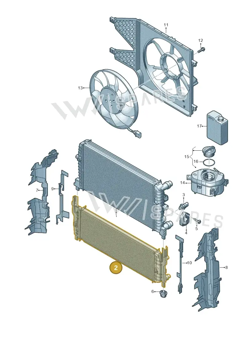 1S0121253AD — Volkswagen Up! 1.0 BlueMotion (2016-2023) diagram 892122020, position 2