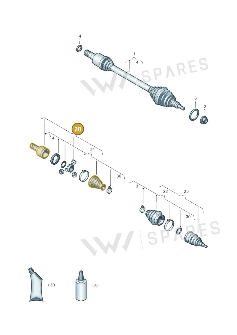 1S0498103F — Volkswagen Up! 1.0 BlueMotion (2016-2023) diagram 892407200, position 20