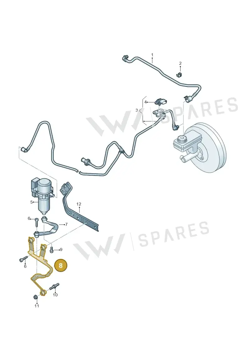 1S0612591 — Volkswagen Up! 1.0 BlueMotion (2016-2023) diagram 892611800, position 8