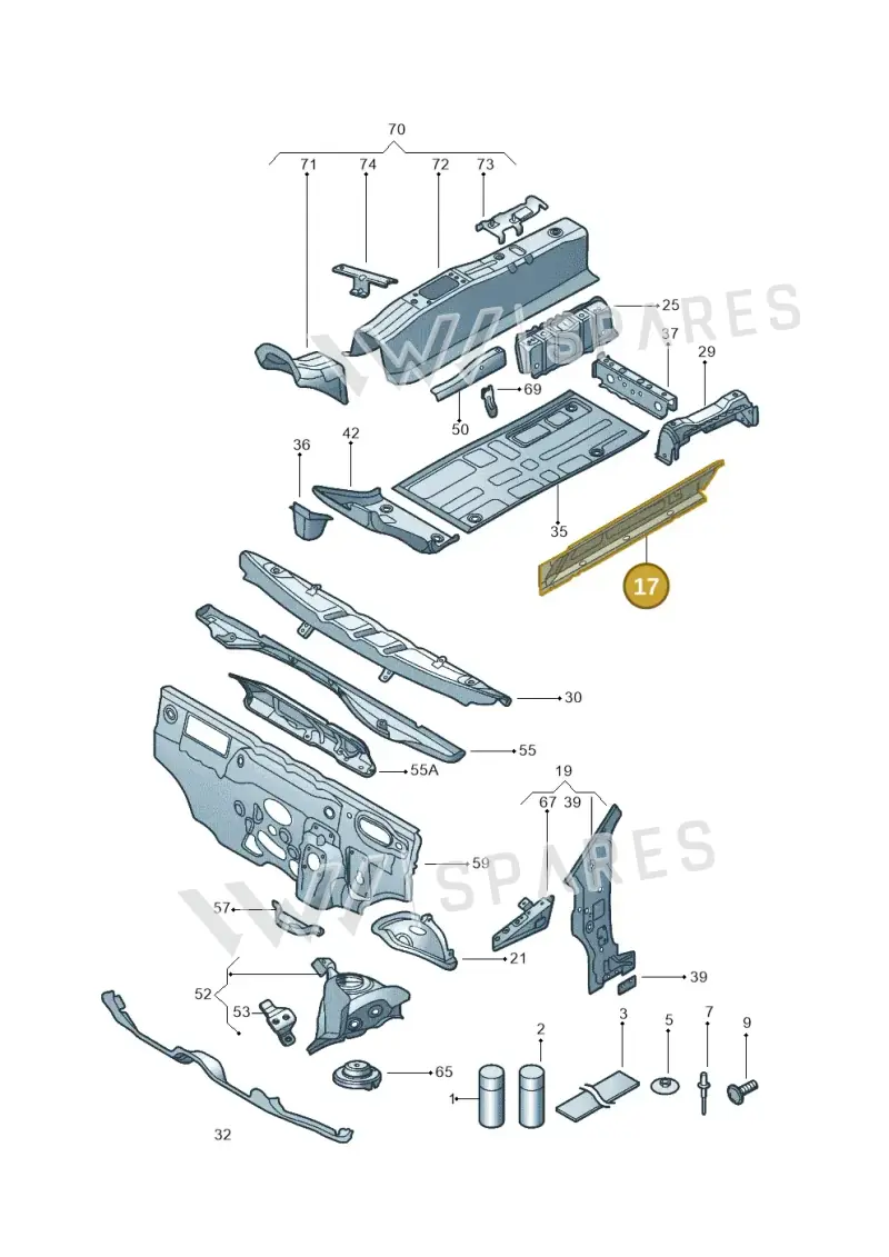 1S0801251A — Volkswagen Up! 1.0 TSI (2013-2017) diagram 559802000, position 17