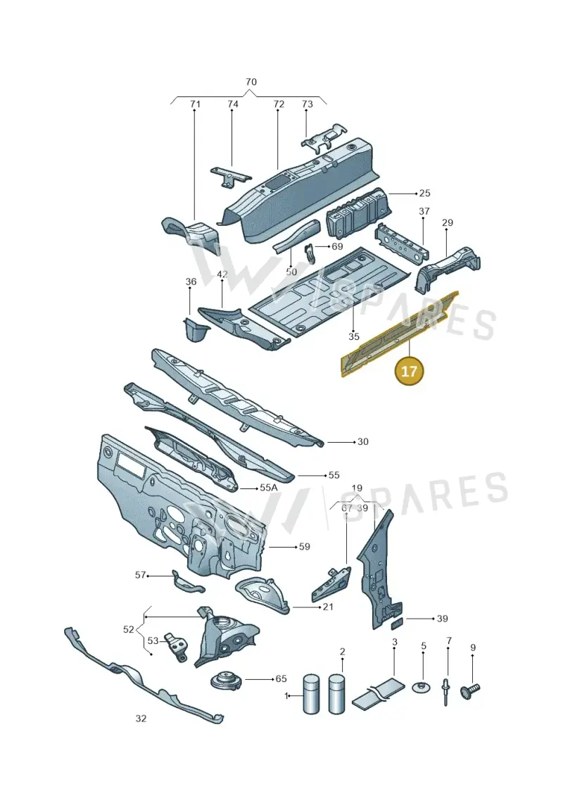 1S0801252A — Volkswagen Up! 1.0 TSI (2013-2017) diagram 559802000, position 17