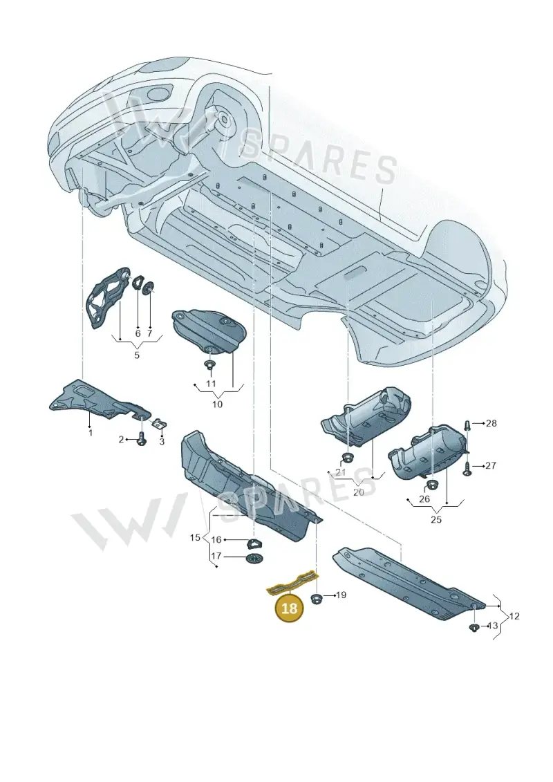 1S0802117A — Volkswagen Up! 1.0 BlueMotion (2016-2023) diagram 892825000, position 18