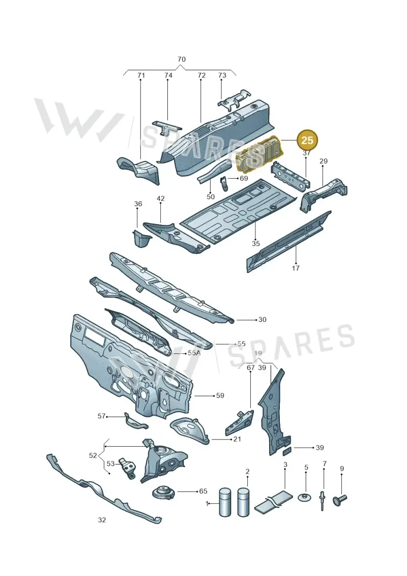 1S0802381 — Volkswagen Up! 1.0 TSI (2013-2017) diagram 559802000, position 25