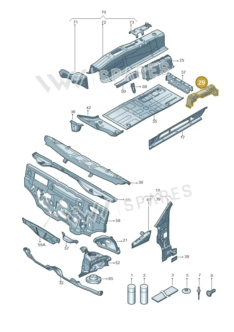 1S0802570D — Volkswagen Up! 1.0 BlueMotion (2016-2023) diagram 723802000, position 29