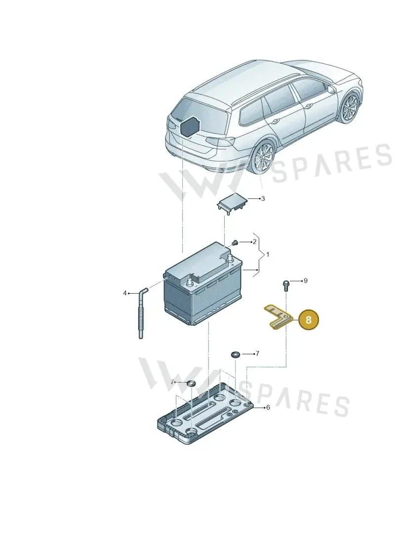 1S0803123 — Volkswagen Passat saloon (2014-2024) diagram 793915100, position 8