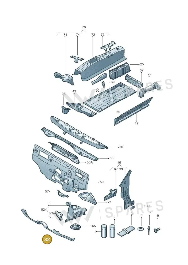 1S0803187A — Volkswagen Up! 1.0 TSI (2013-2017) diagram 559802000, position 32