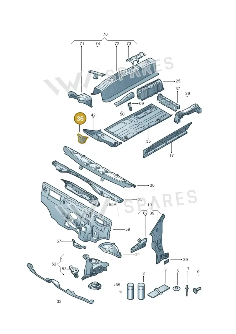 1S0803215 — Volkswagen Up! 1.0 TSI (2013-2017) diagram 559802000, position 36