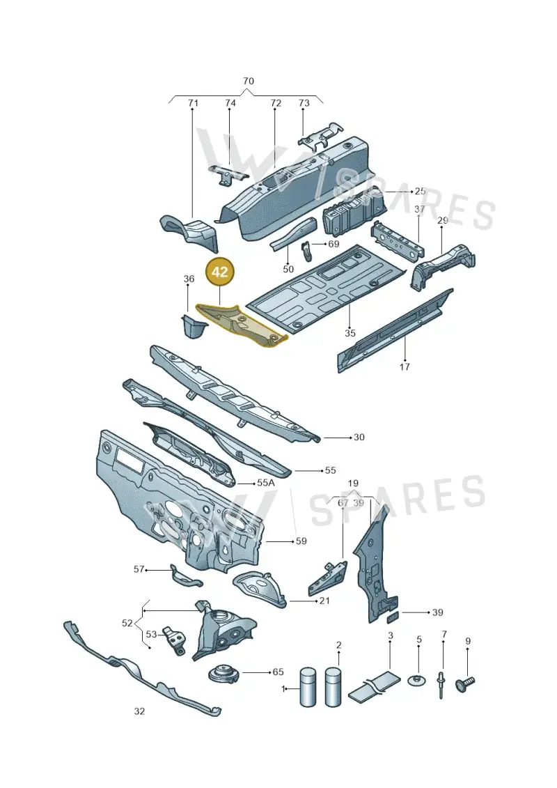 1S0803485 — Volkswagen Up! 1.0 TSI (2013-2017) diagram 559802000, position 42