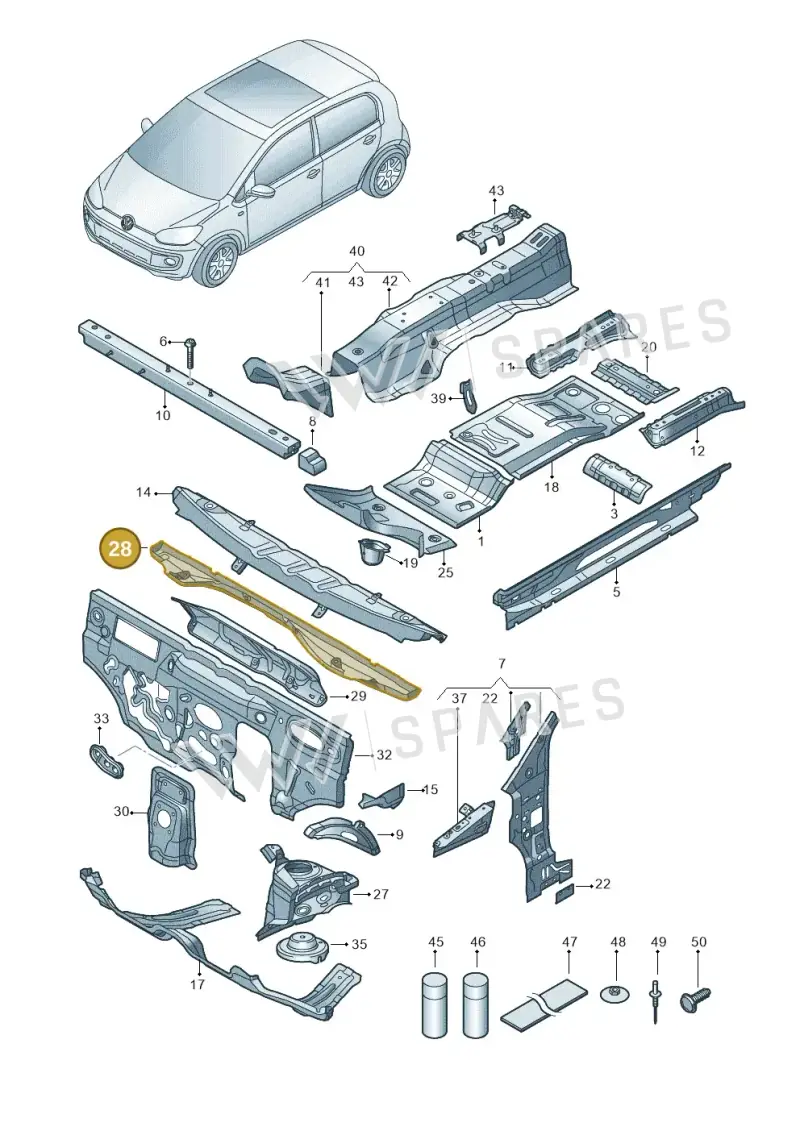 1S0805261 — Volkswagen E-up! (2016-2023) diagram 772802000, position 28