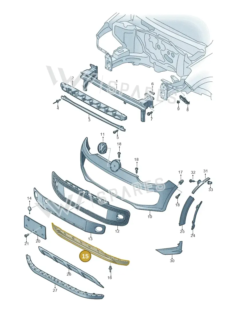 1S0805903G9B9 — Volkswagen Up! 1.0 BlueMotion (2016-2023) diagram 892807000, position 15