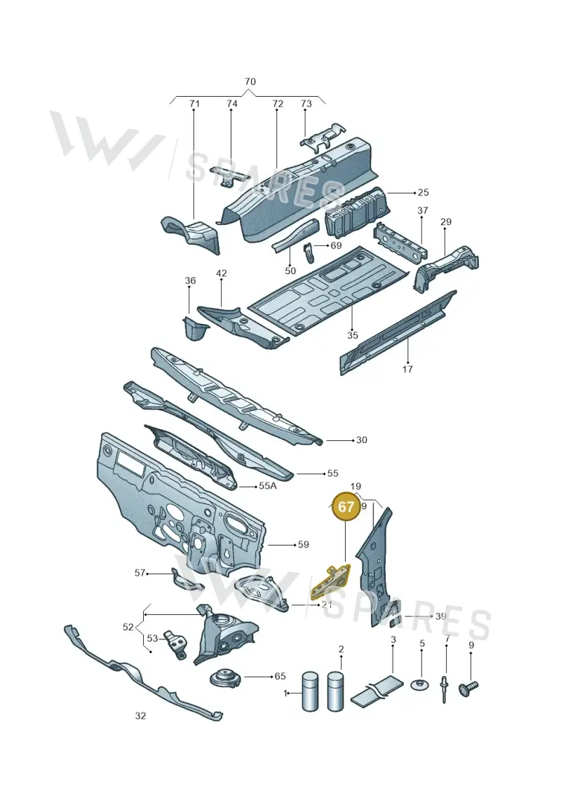 1S0809145B — Volkswagen Up! 1.0 TSI (2017-2021) diagram 559802000, position 67