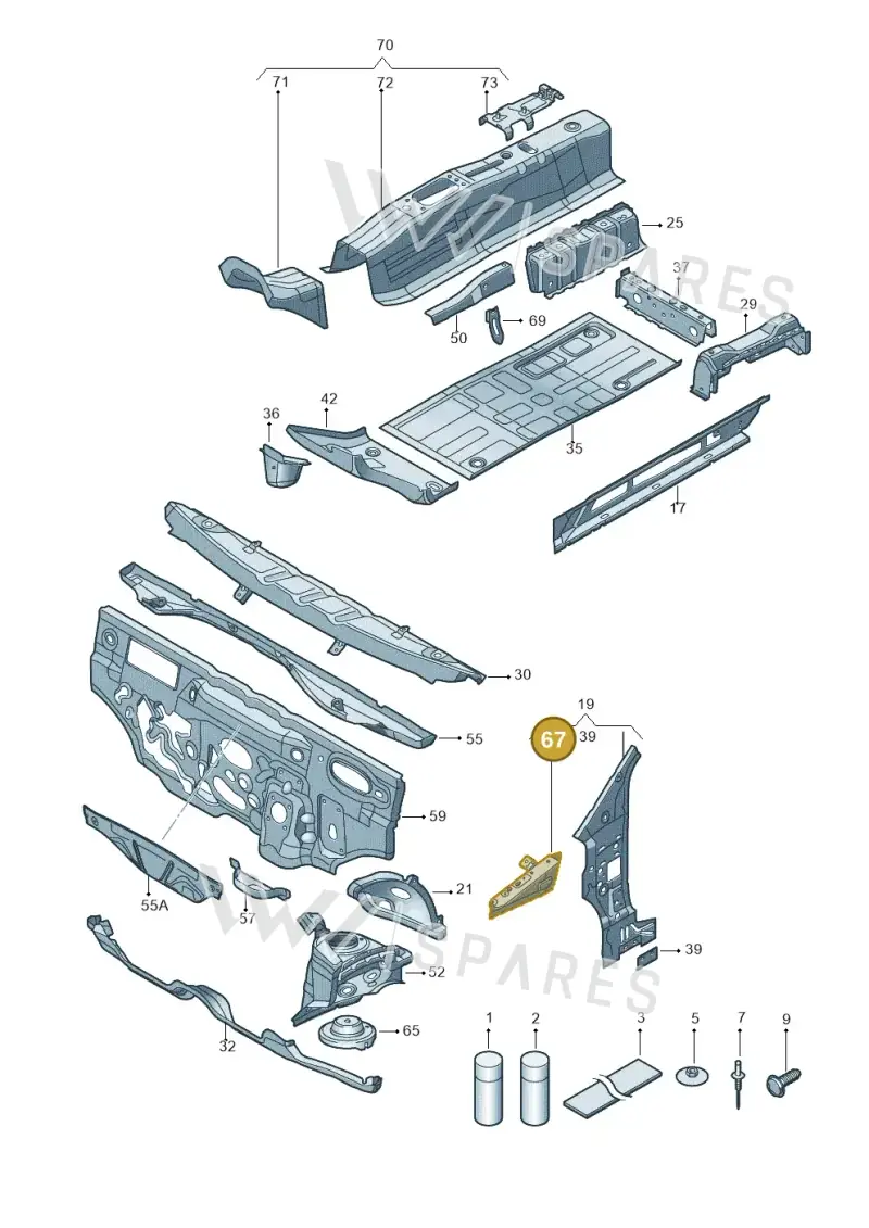 1S0809145B — Volkswagen Up! 1.0 BlueMotion (2016-2023) diagram 723802000, position 67