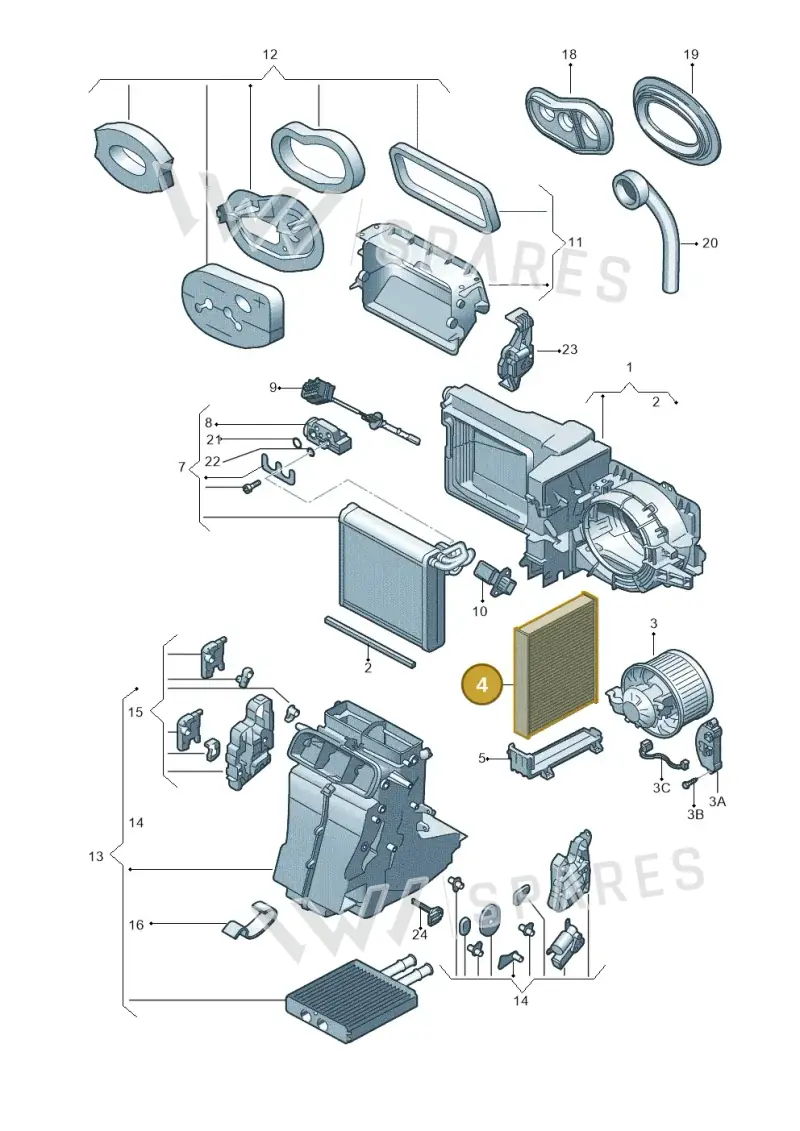 1S0819669 — Volkswagen Up! 1.0 BlueMotion (2016-2023) diagram 772820220, position 4