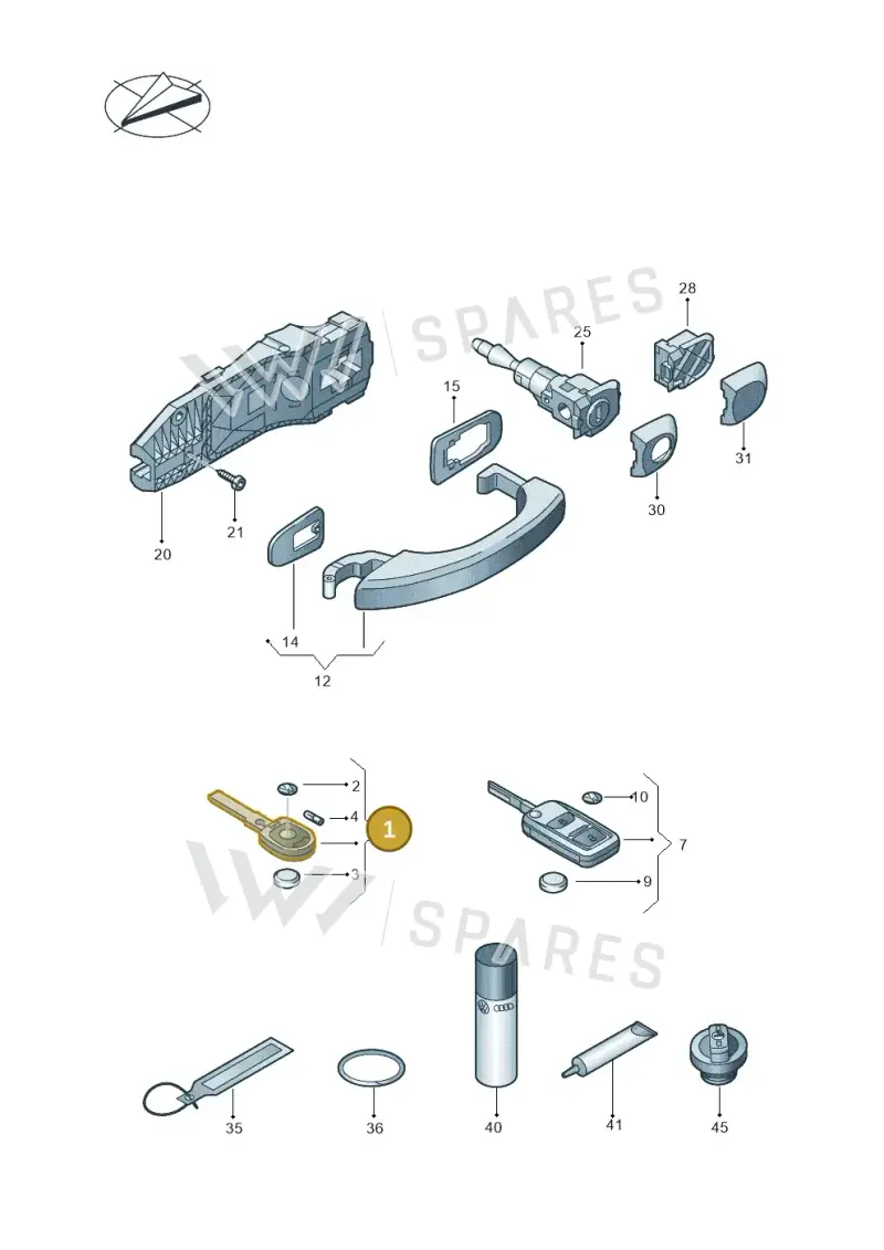 1S0837219AINF — Volkswagen Amarok twin cab (2009-2012) diagram 683837100, position 1