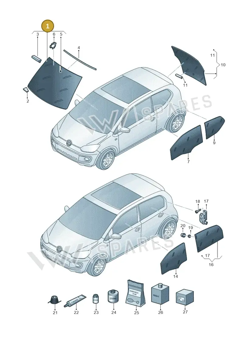 1S0845011CNNVB — Volkswagen up! (2016-2023) diagram 899845000, position 1
