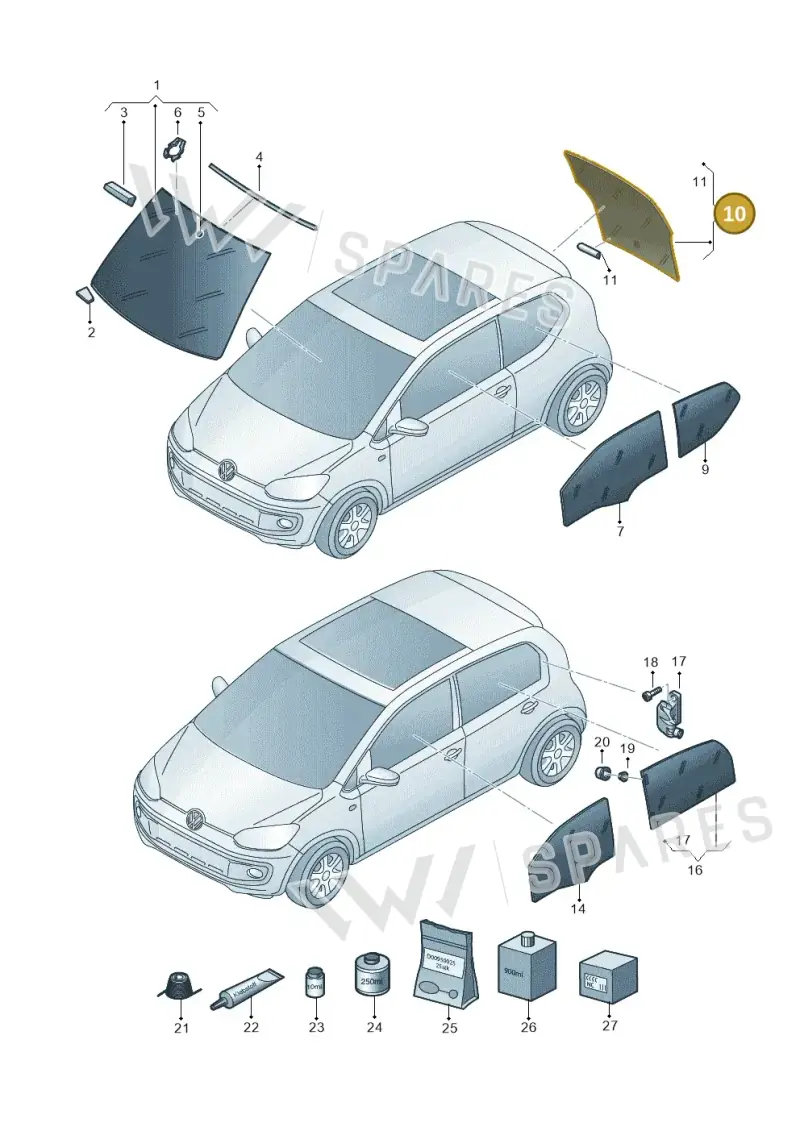 1S0845051BCNVB — Volkswagen up! (2016-2023) diagram 899845000, position 10