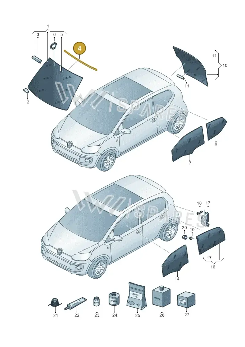 1S0845132 — Volkswagen e-up! (2016-2023) diagram 899845000, position 4