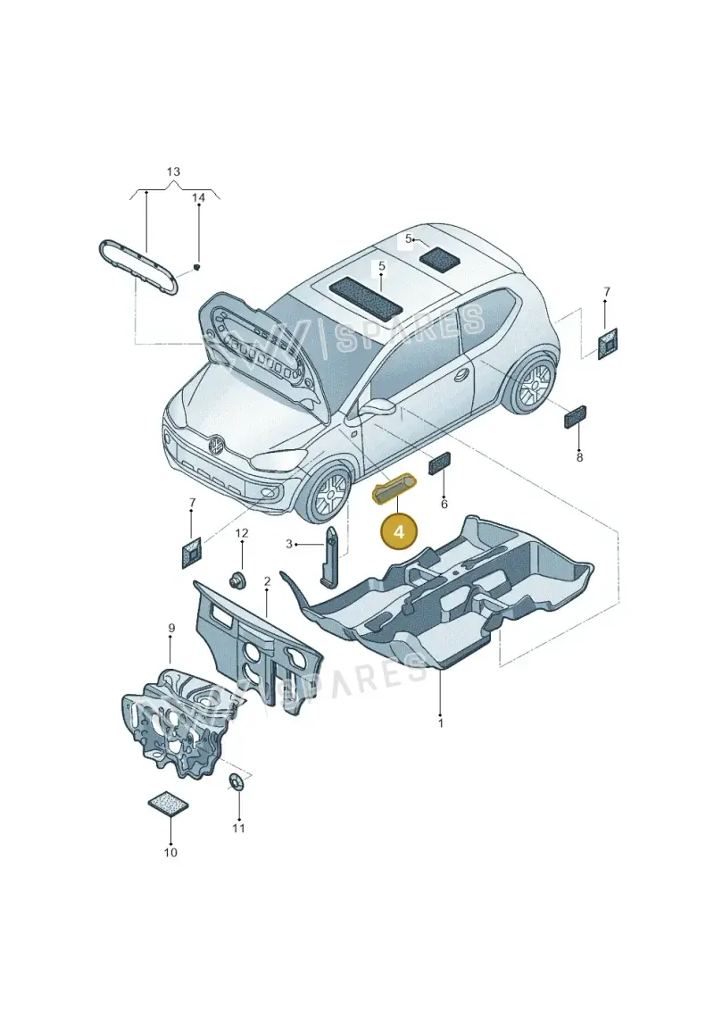 1S0864741 — Volkswagen Up! 1.0 TSI (2013-2017) diagram 559863200, position 4