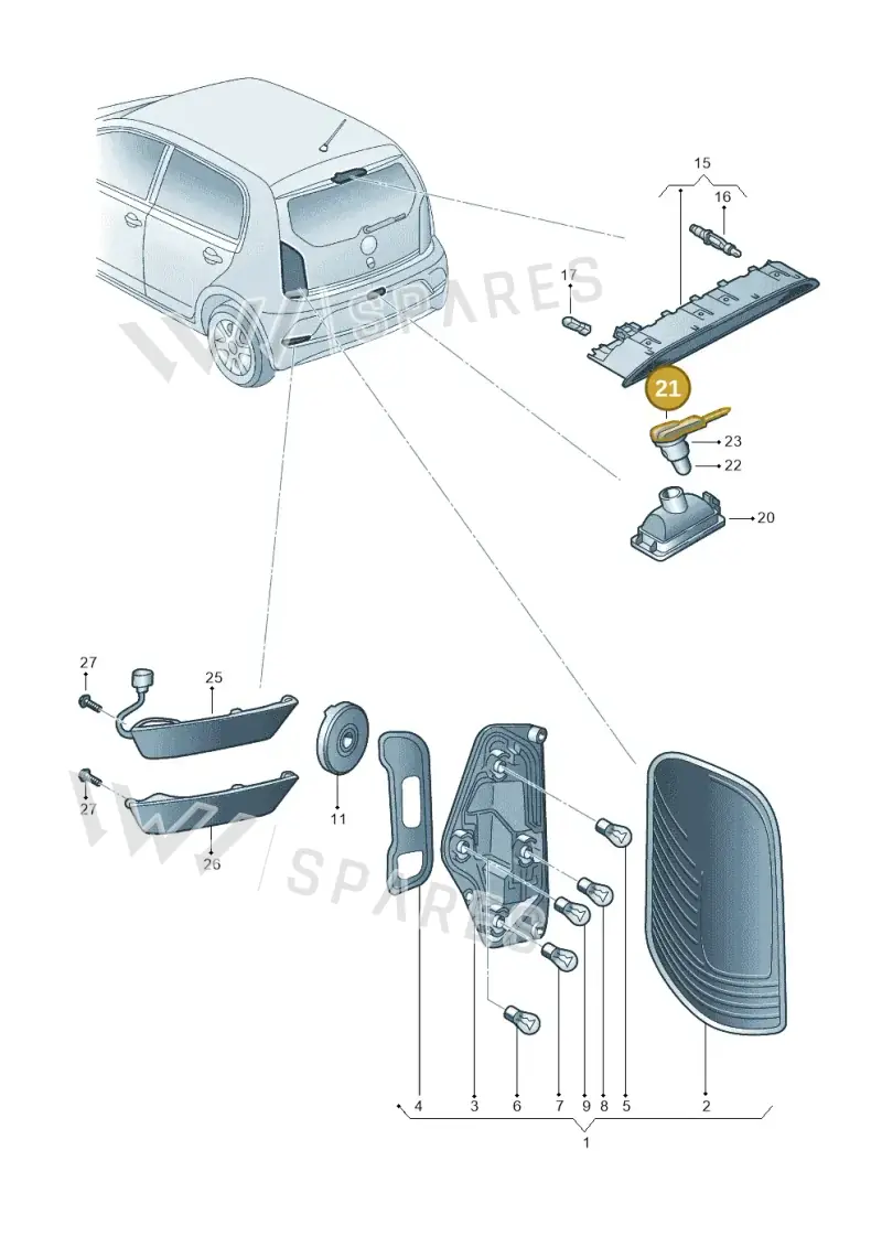 1S0906732 — Skoda Citigo (2019-2021) diagram 583945000, position 21