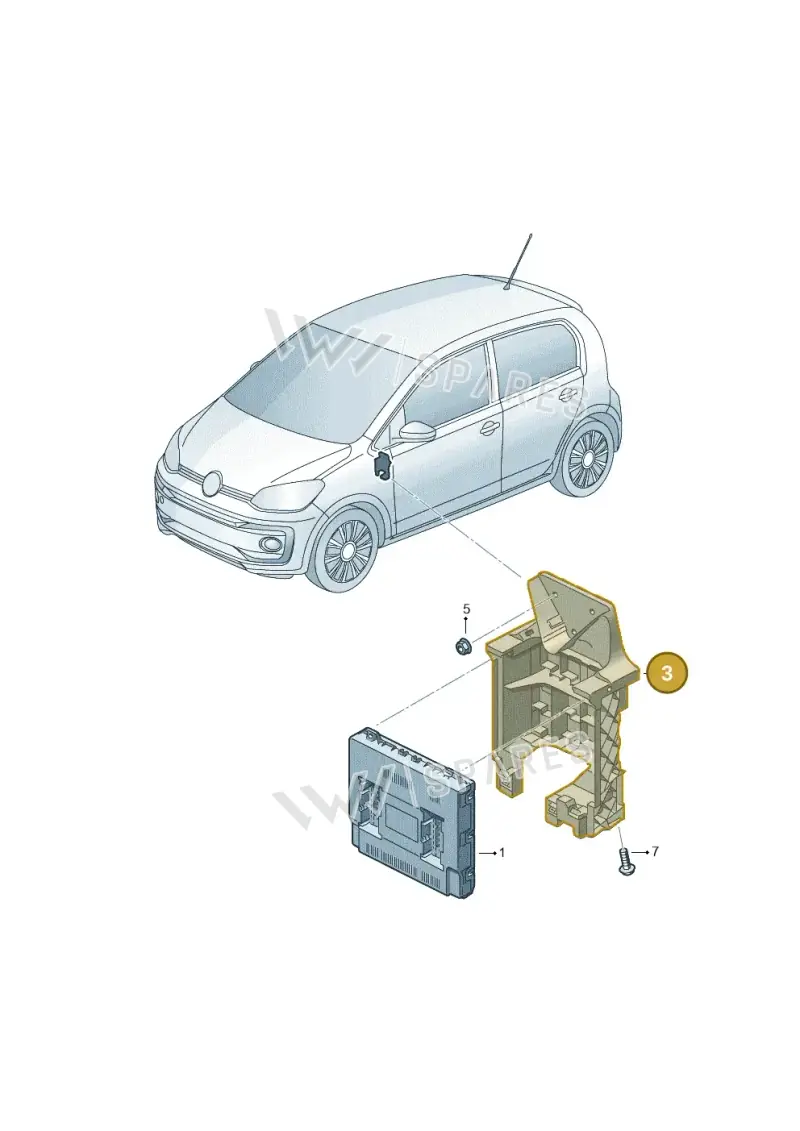 1S0907371E — SEAT Mii Electric (2020-2021) diagram 892937500, position 3