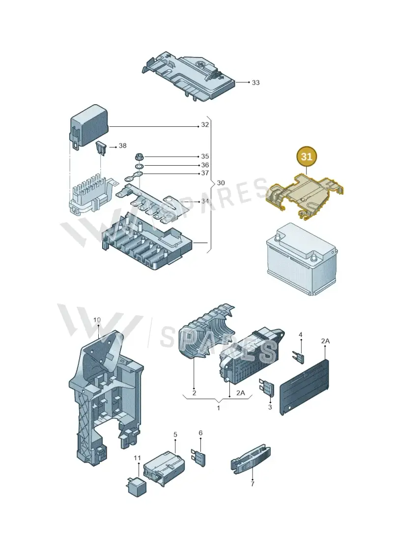 1S0915345 — Volkswagen up! (2016-2023) diagram 723937000, position 31