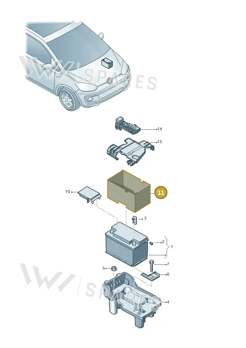 1S0915418A — Volkswagen up! (2016-2023) diagram 723915000, position 11