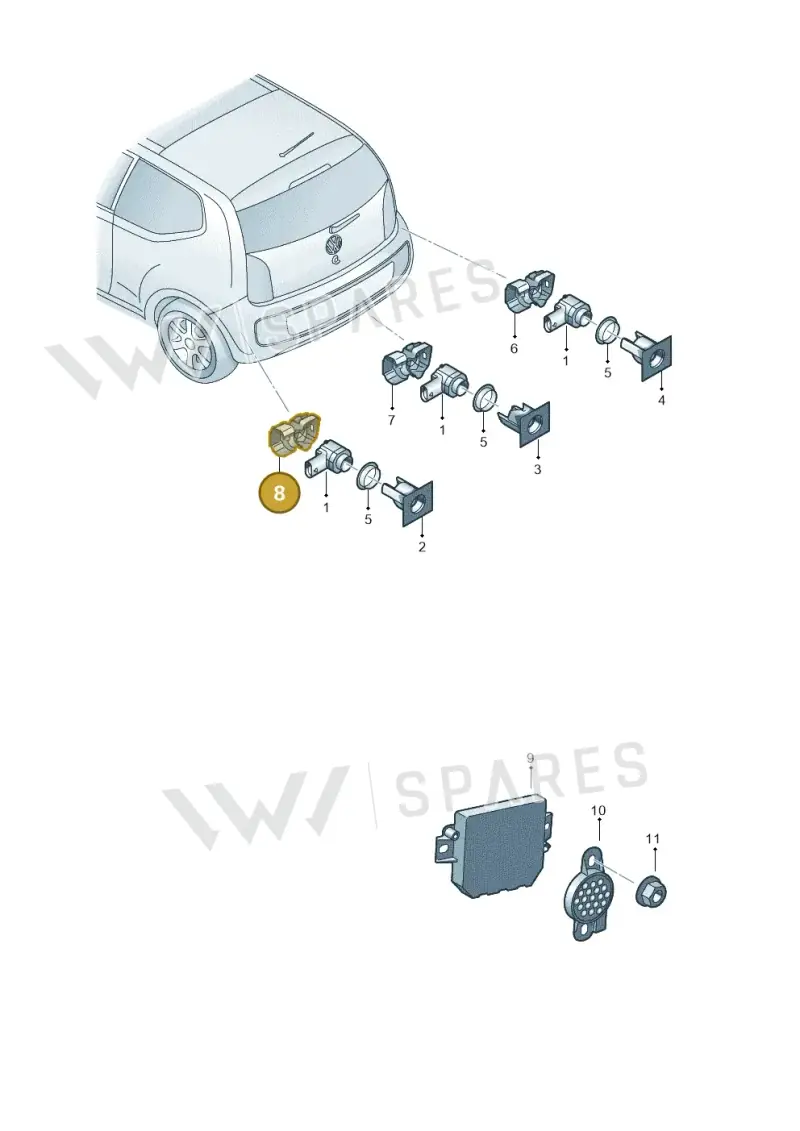 1S0919079A — Volkswagen E-up! (2013-2016) diagram 723919000, position 8