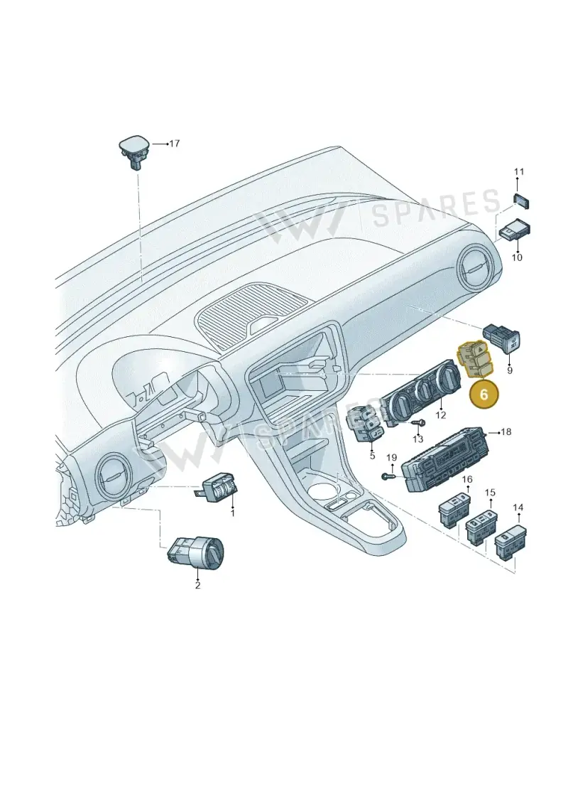 1S0919234A1QB — Volkswagen up! (2016-2023) diagram 723941500, position 6
