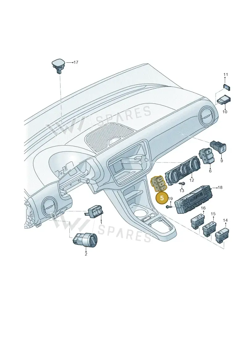 1S0927137N1QB — Volkswagen up! (2016-2023) diagram 723941500, position 5