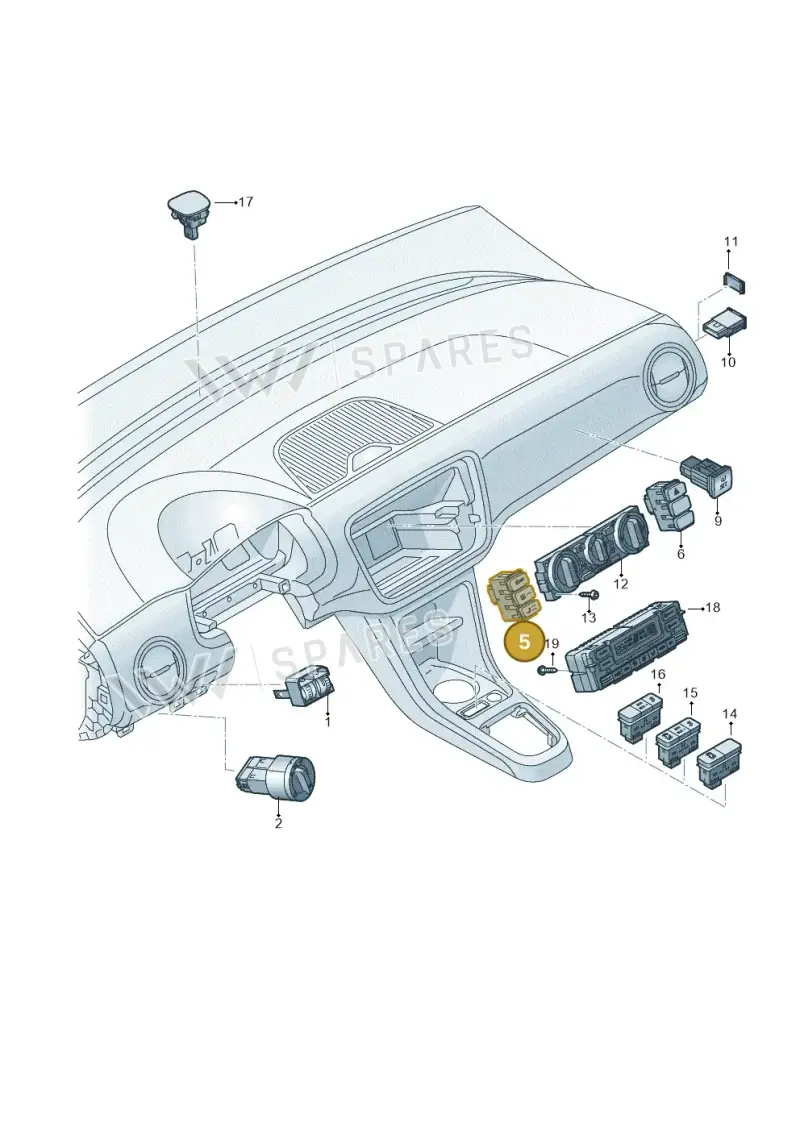 1S0927137P1QB — Volkswagen up! (2016-2023) diagram 723941500, position 5