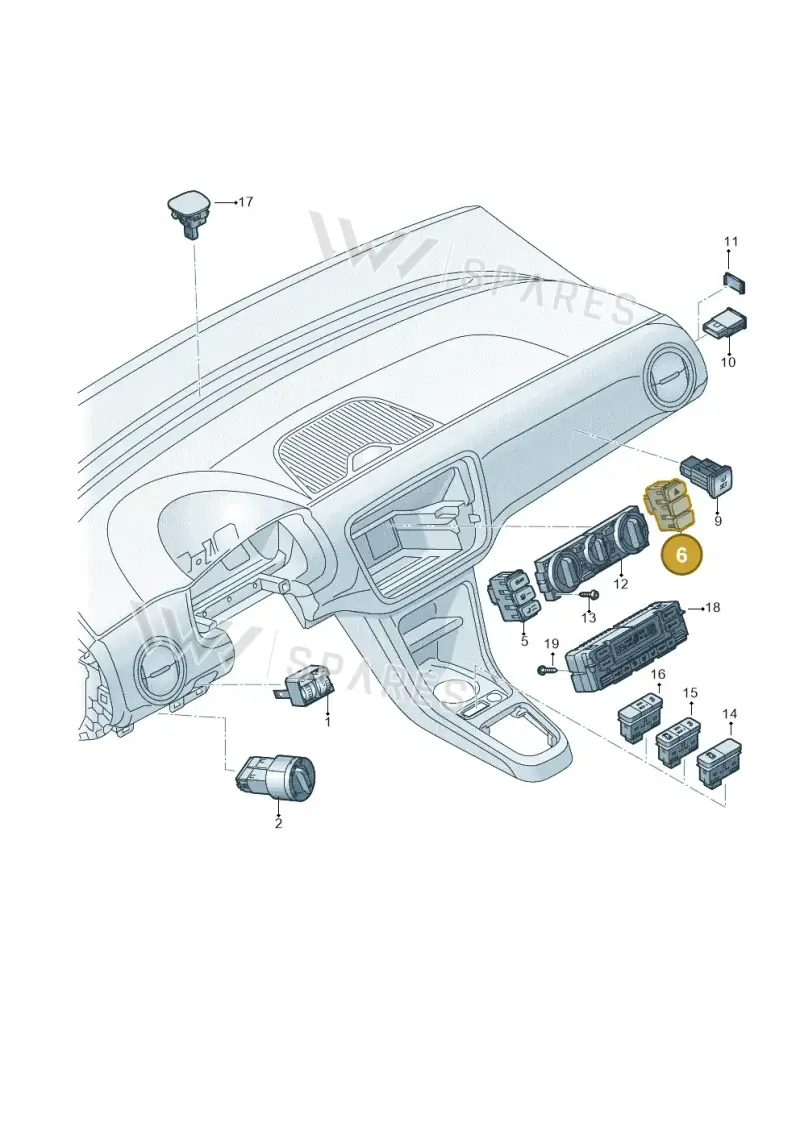 1S0927140AB1QB — Volkswagen up! (2016-2023) diagram 723941500, position 6
