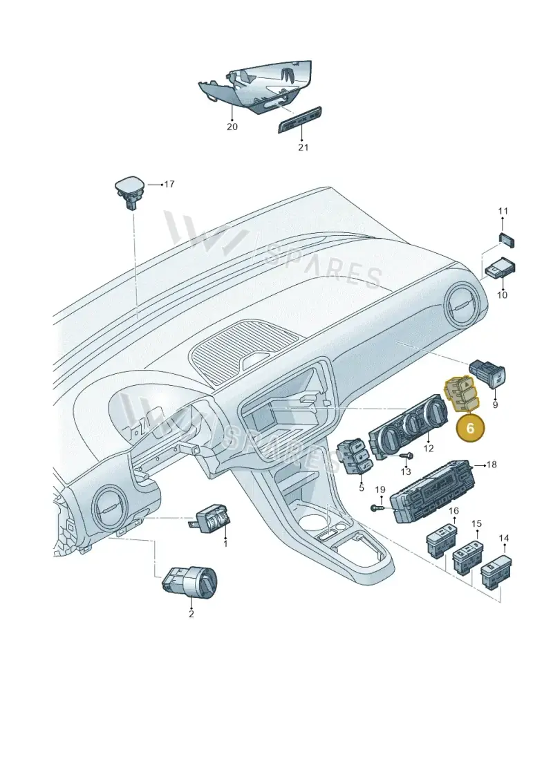 1S0927140AB1QB — Volkswagen e-up! (2016-2023) diagram 899941050, position 6