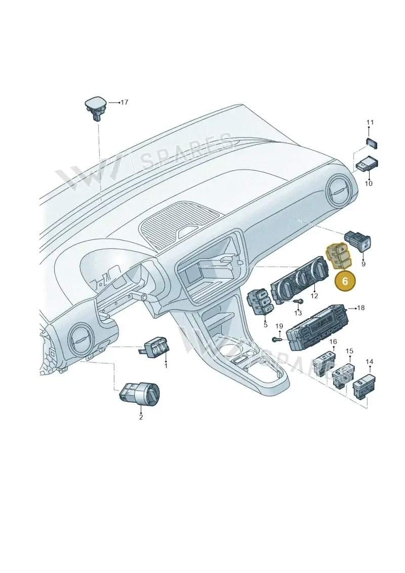 1S0927140M1QB — Volkswagen Up! BlueMotion (2011-2016) diagram 723941500, position 6