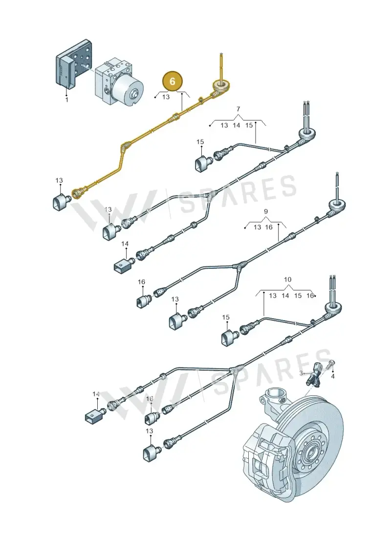 1S0927903F — Volkswagen E-up! (2013-2016) diagram 645927000, position 6