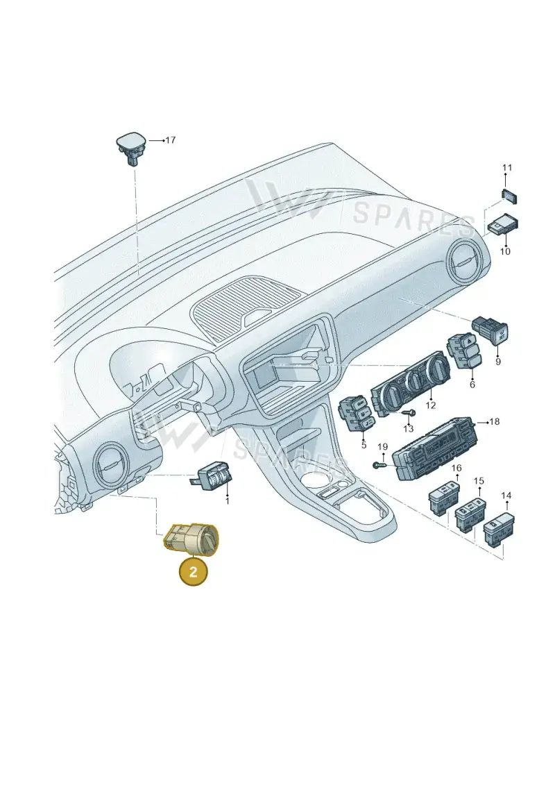 1S0941531BAPV — Volkswagen up! (2016-2023) diagram 723941500, position 2
