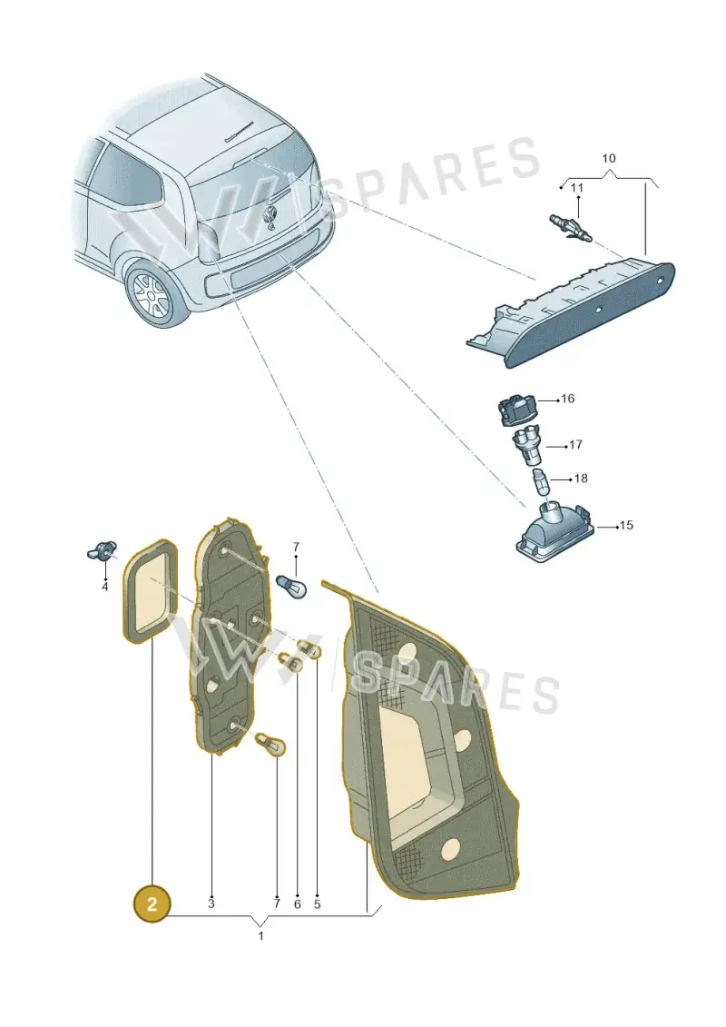 1S0945191 — Volkswagen Up! BlueMotion (2011-2016) diagram 723945000, position 2