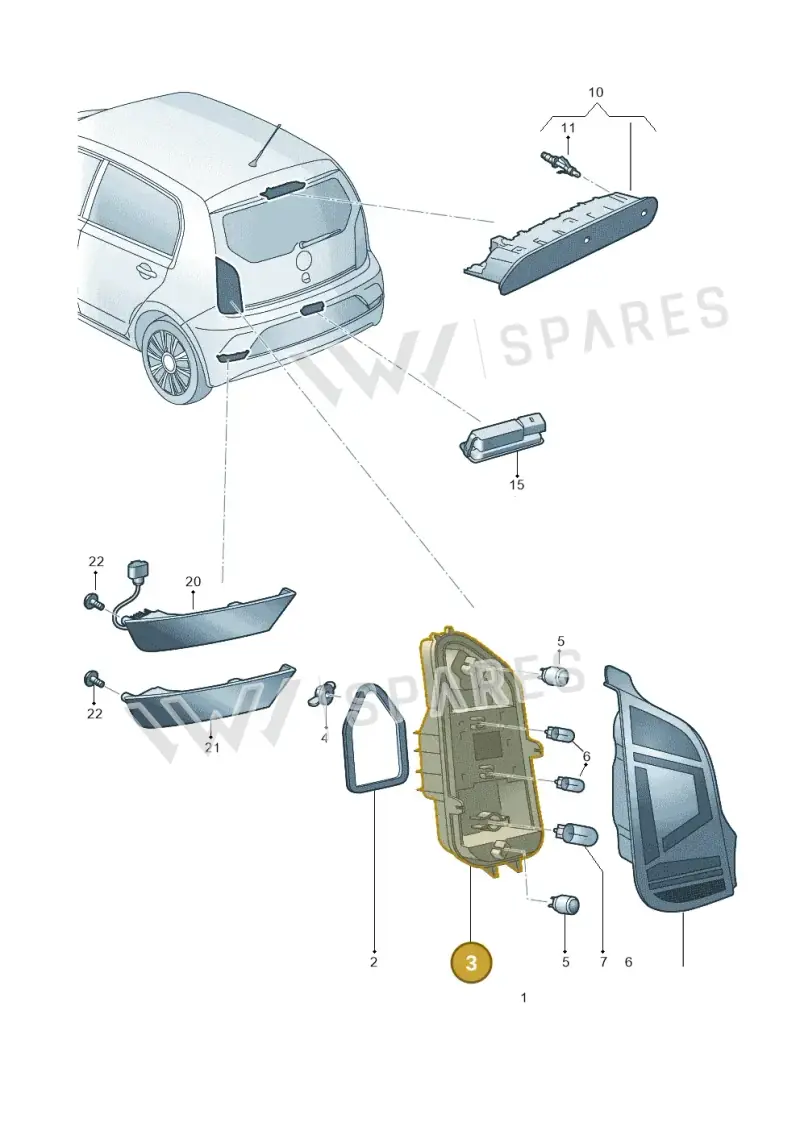 1S0945257A — Volkswagen up! (2016-2023) diagram 892945000, position 3