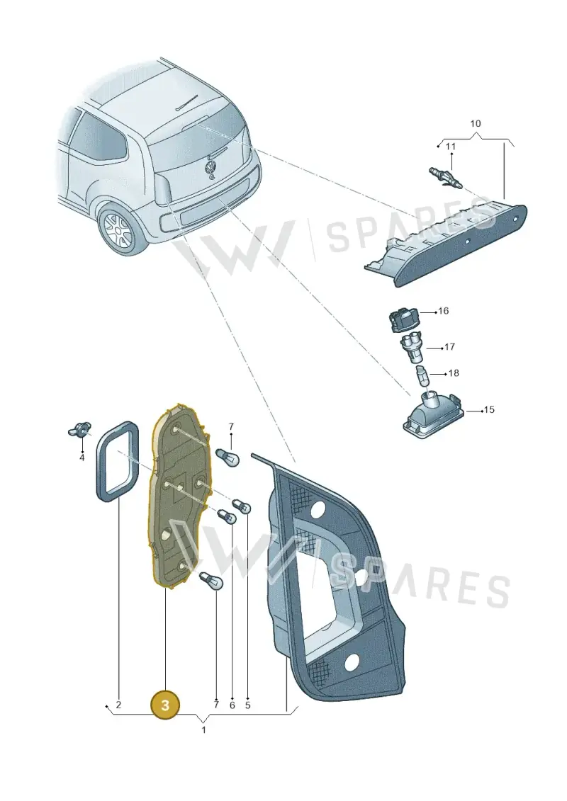1S0945257 — Volkswagen Up! 1.0 TSI (2013-2017) diagram 723945000, position 3