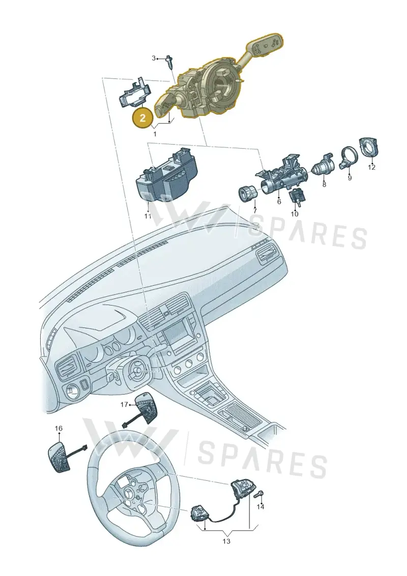 1S0953223 — Volkswagen Caddy Maxi Kombi (2020-2024) diagram 813095351, position 2