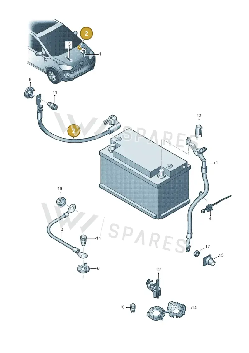 1S0971235 — Volkswagen up! (2016-2023) diagram 723971010, position 2