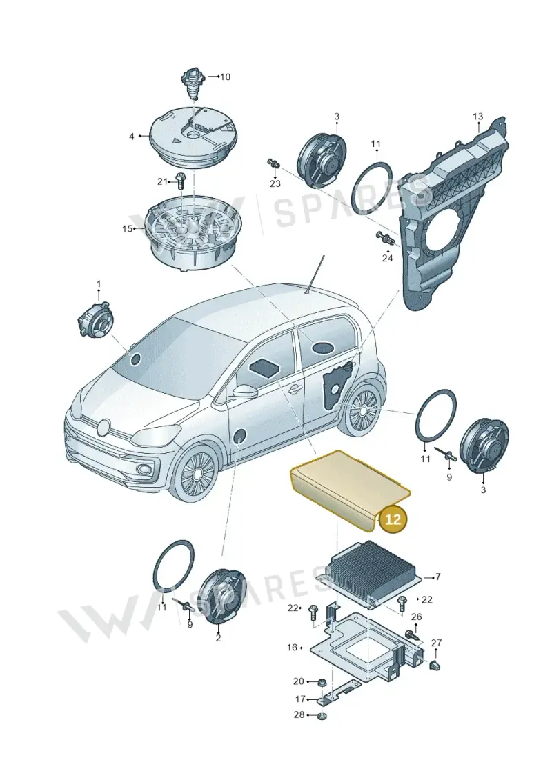 1S0971813A — Volkswagen up! (2016-2023) diagram 892035350, position 12