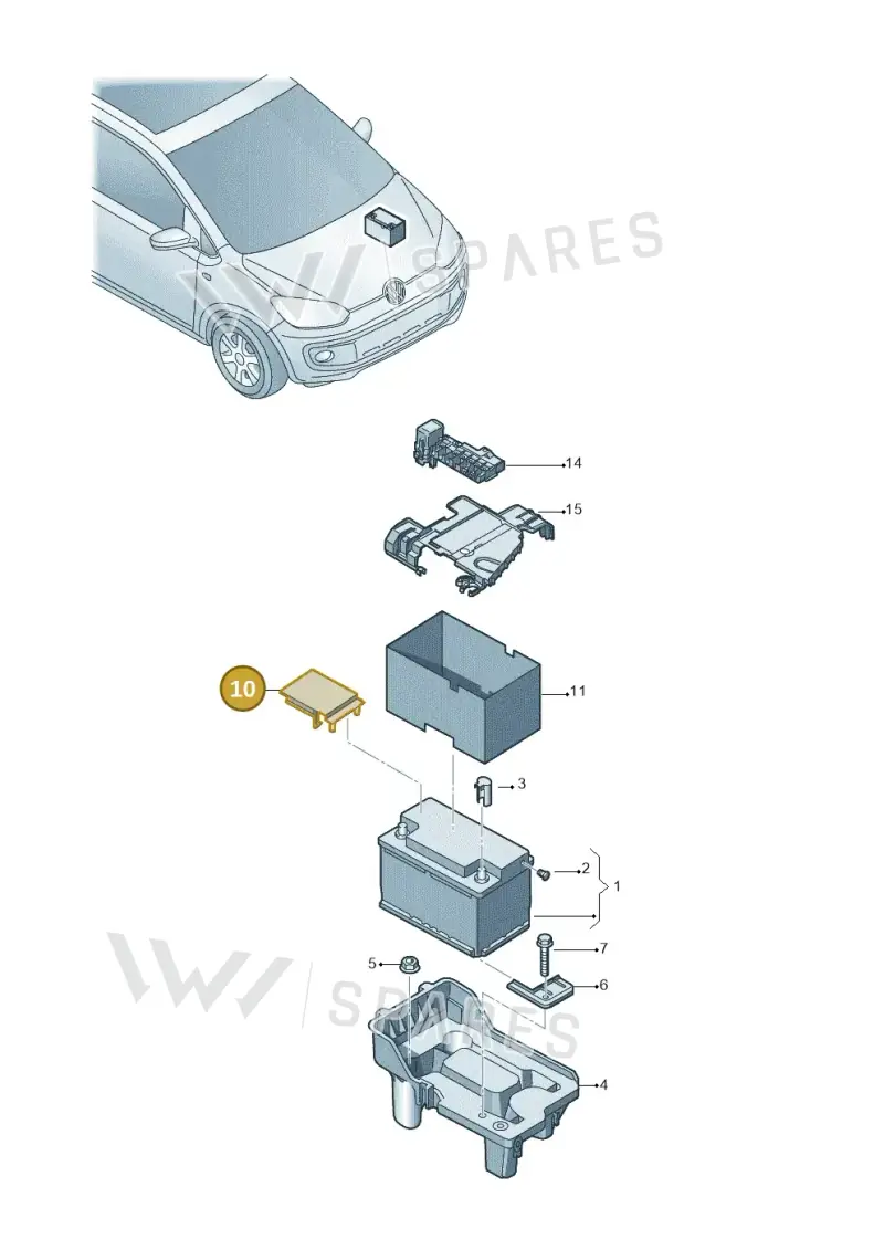 1S0971813 — Volkswagen up! (2016-2023) diagram 723915000, position 10