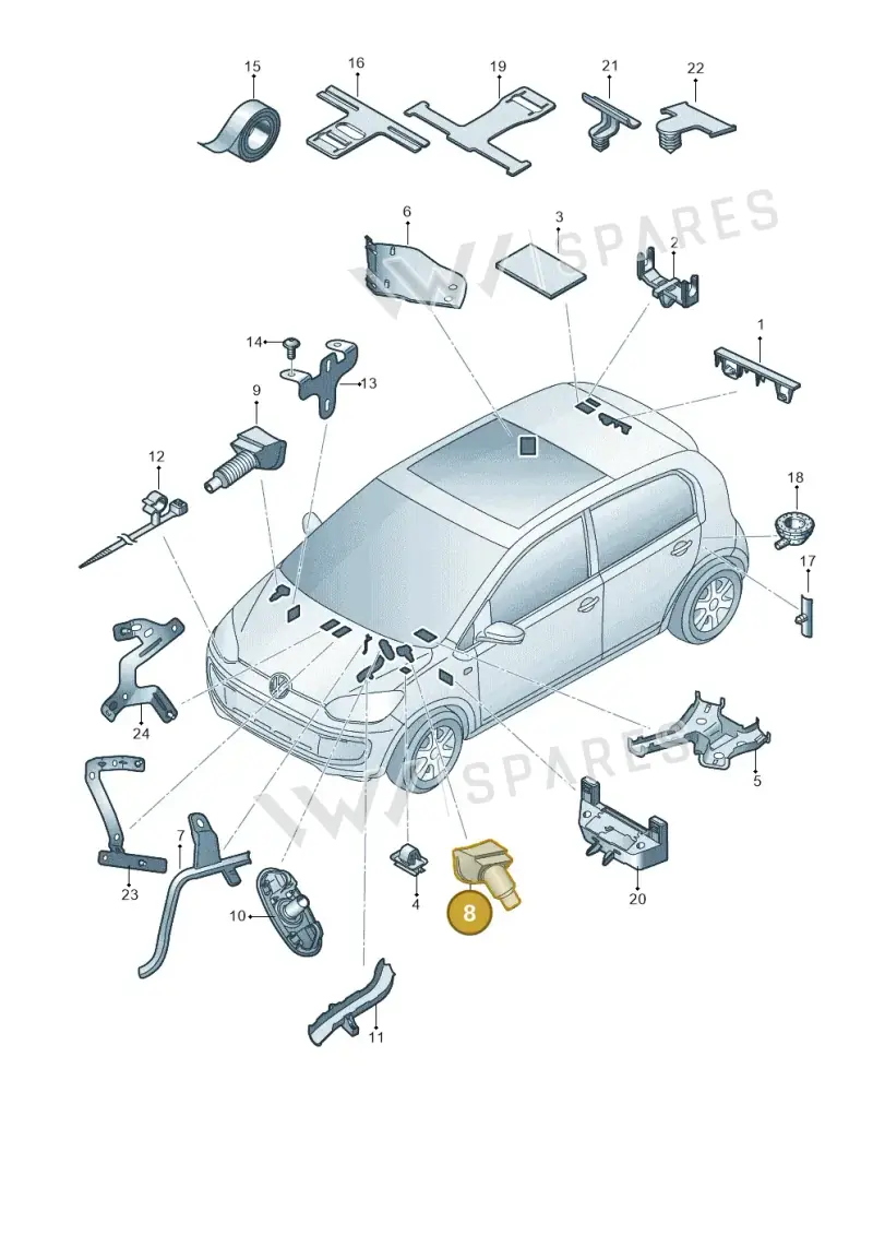 1S0971841 — Volkswagen E-up! (2016-2023) diagram 772972010, position 8