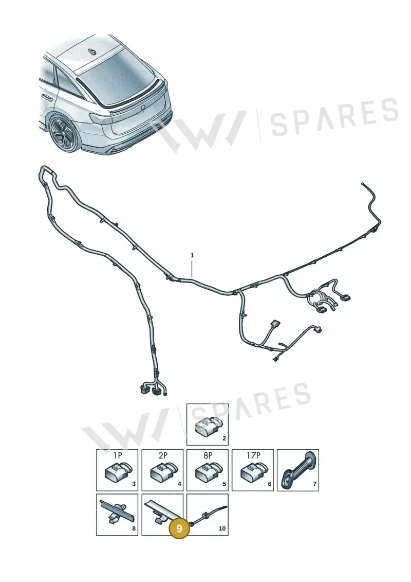 1S0971848F — Volkswagen ID.7 Limousine Pro (2023-) diagram 14b972810, position 9