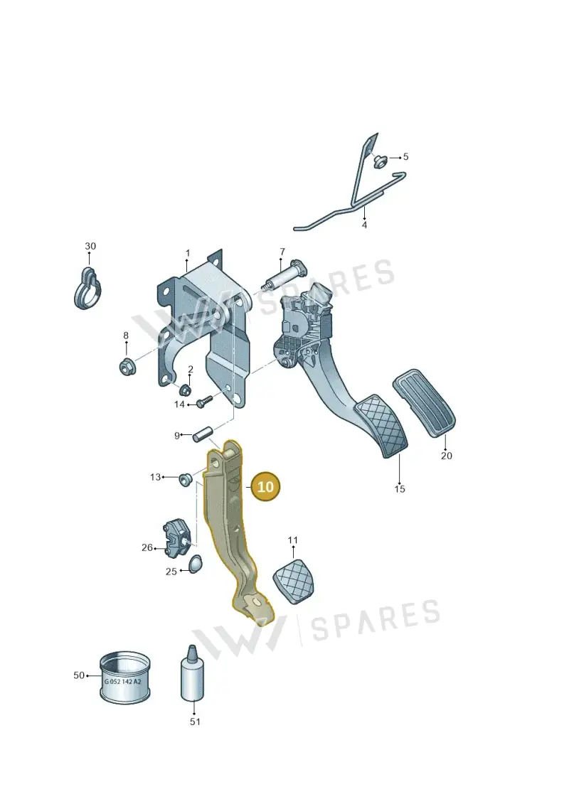 1S1721150 — Volkswagen Up! 1.0 BlueMotion (2016-2023) diagram 723721600, position 10