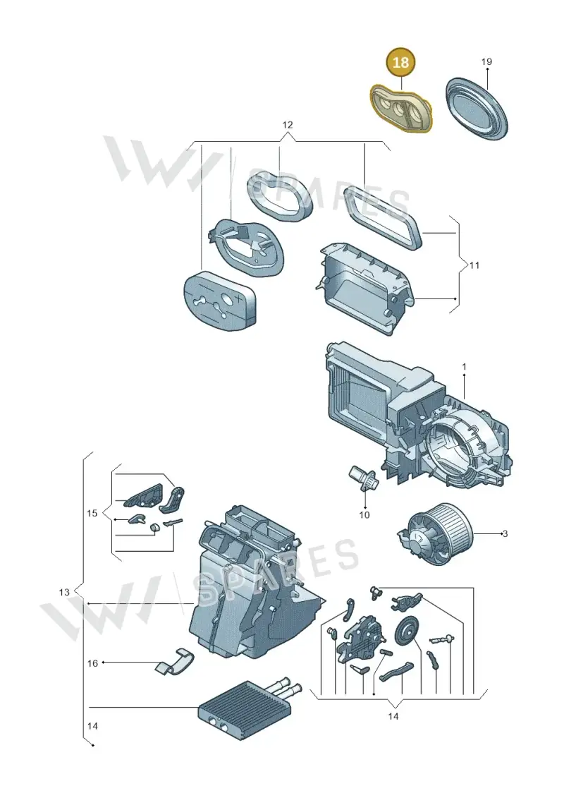 1S1820609A — Volkswagen Up! 1.0 BlueMotion (2016-2023) diagram 723819220, position 18