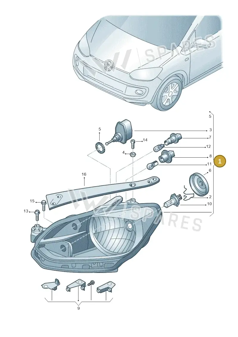 1S1941015M — Volkswagen Up! 1.0 TSI (2013-2017) diagram 723941000, position 1