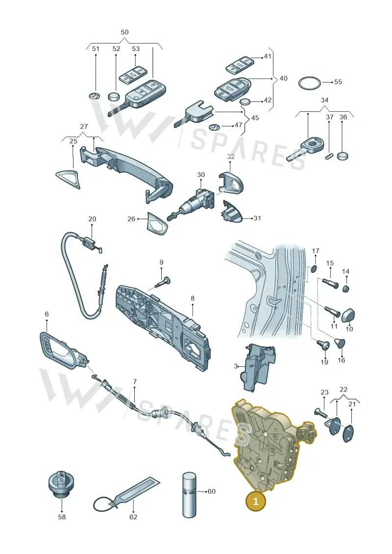 1S2837016A — SEAT Mii (2011-2019) diagram 672837000, position 1